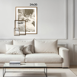 Daniel In The Lions Den - Framed Glass Print