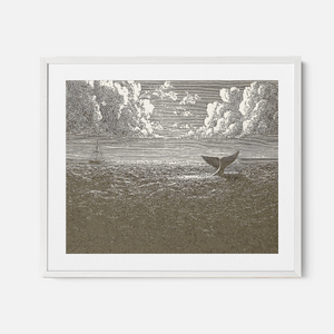 Jonah & The Whale - Framed Glass Print