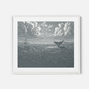 Jonah & The Whale - Framed Glass Print