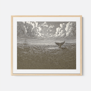 Jonah & The Whale - Framed Glass Print