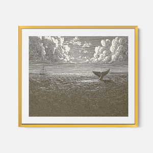 Jonah & The Whale - Framed Glass Print