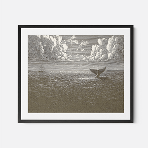 Jonah & The Whale - Framed Glass Print
