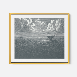 Jonah & The Whale - Framed Glass Print