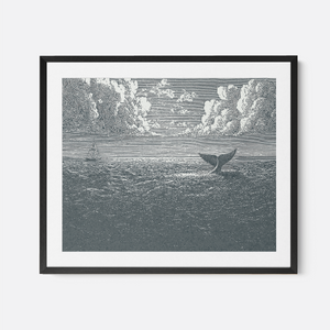 Jonah & The Whale - Framed Glass Print