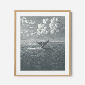 Jonah & The Whale - Framed Glass Print