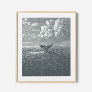 Jonah & The Whale - Framed Glass Print