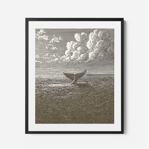 Jonah & The Whale - Framed Glass Print