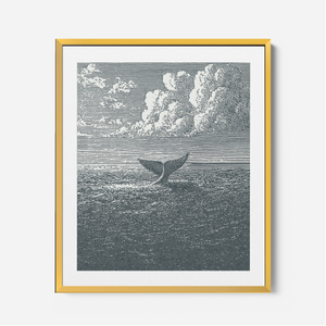 Jonah & The Whale - Framed Glass Print