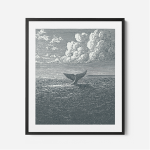 Jonah & The Whale - Framed Glass Print