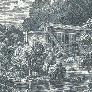 Noah's Ark - Framed Glass Print