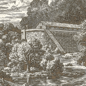 Noah's Ark - Framed Glass Print