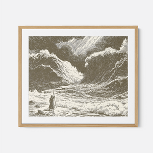 Parting The Red Sea - Framed Glass Print