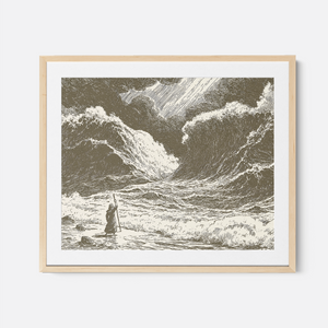 Parting The Red Sea - Framed Glass Print