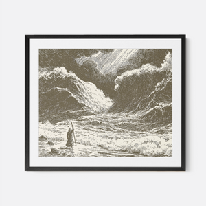 Parting The Red Sea - Framed Glass Print