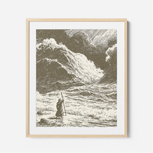 Parting The Red Sea - Framed Glass Print