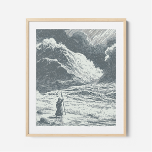 Parting The Red Sea - Framed Glass Print