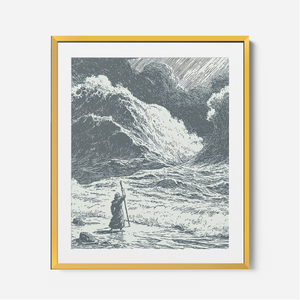 Parting The Red Sea - Framed Glass Print